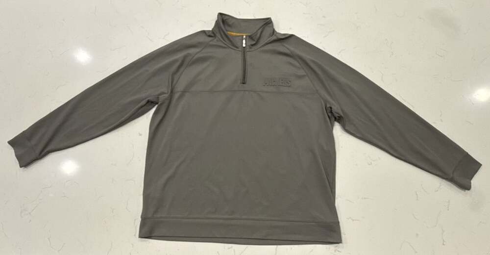 Tommy Bahama Football Packers Half-Zip Pullover XXL Gray